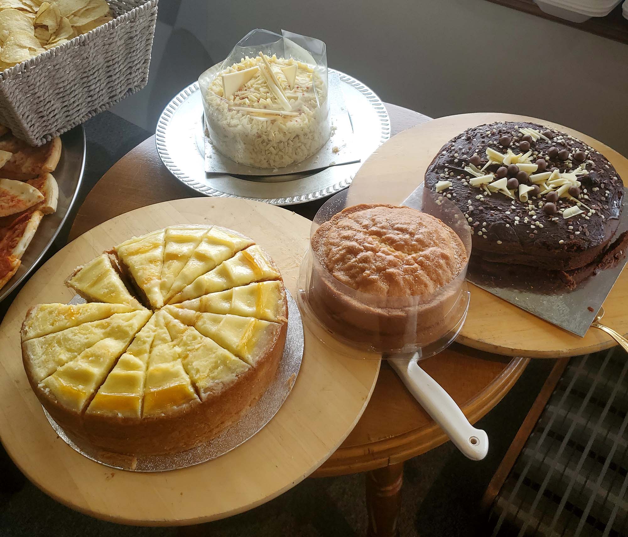 selection of desserts at a catering event